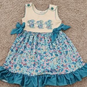 Marie Nicole Blue Easter Bunny Dress